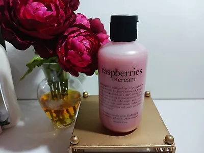 Philosophy Raspberries And Cream Shampoo Shower Gel Bubble Bath 6oz • £15.15