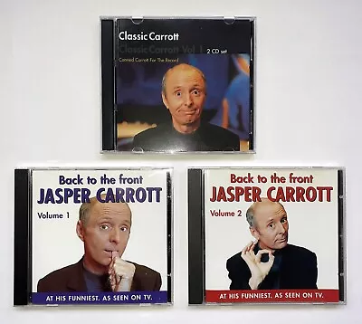 JASPER CARROTT Back To The Front Vols 1 / 2 & Classic Carrott - 3 CD Audio Books • £9.99