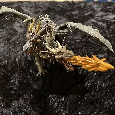 2-Headed Fire-Breathing Green Dragon | 9  Fantasy Figure | 2005 Papo | Used • $12.95