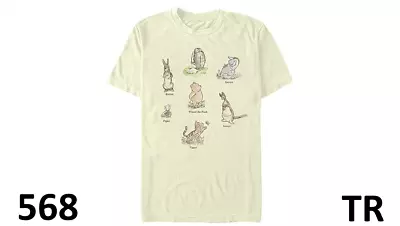 Disney Men's Pooh Winnie Poster T-Shirt Cream Large • $13.65