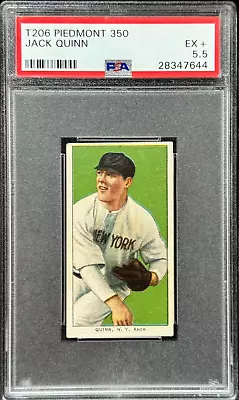 1909-1911 T206 Jack Quinn  Piedmont 350 PSA 5.5 #28347644 • $336.80