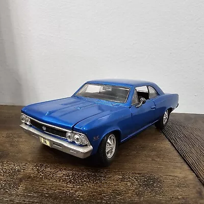 1966 Chevrolet Chevelle 8” SS 396 Blue 1/24 Diecast Model Car Maisto • $17.99