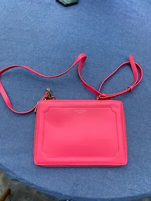 Brand New Aspinal Of London Genuine Leather Neon Pink Marylebone IPad Case / Bag • £129