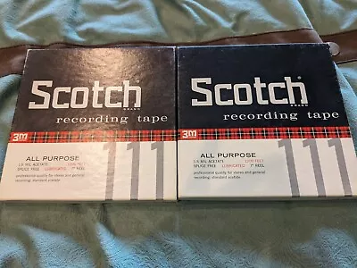 Scotch 111 3M Acetate Magnetic 7  Recording Tape Reel-To-Reel 1200' 1/4 -TWO • $9.95