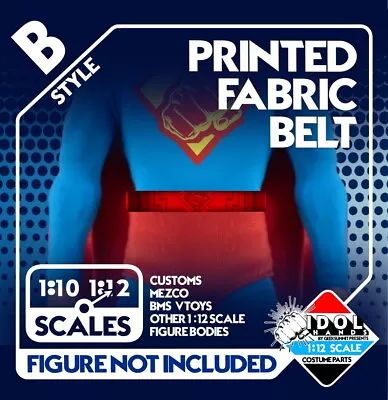 B STYLE Superman Belt 1:12 Mezco Custom Parts For VToys Zero BMS IDOL HANDS • $15