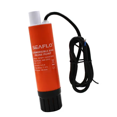 SEAFLO 12v Submersible/Inline Water/Diesel Transfer Pump 500 GPH • £36.14