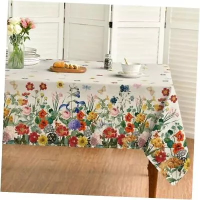  Spring Tablecloth 60×84 Inch Rectangular 60 X 84 Rectangle Vintage Flowers • $32.71