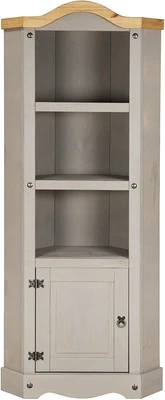 £113.11 • Buy Corona Grey Wax Corner Storage Display Unit - Mexican Pine, Rustic, Distressed
