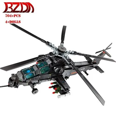 $38.44 • Buy Building Blocks Set MOC Military Z10 Attack Helicopter Bricks Model Kids Toy DIY