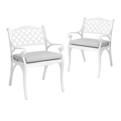 £169.95 • Buy Cast Aluminium Garden Table And Chairs Metal Outdoor Furniture Bistro Dining Set