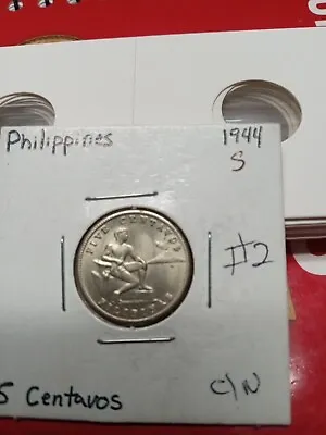 1944-S Philippines 5 Centavos  Free Shipping!! #2 • $5.25