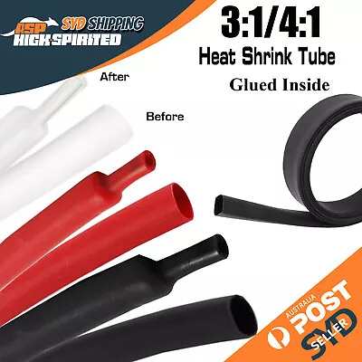 Heat Shrink Tubing Kit Glue Marine Heatshrink 3:1 4:1 Wire Protection Insulation • $10.66