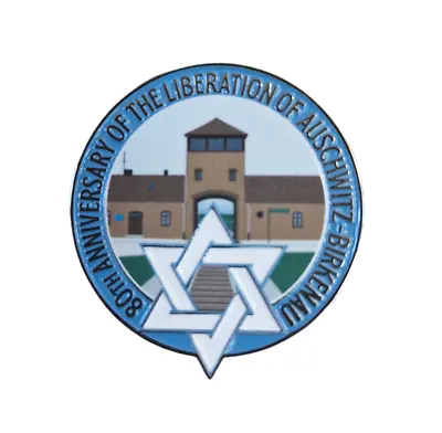 Auschwitz-Birkenau Liberation 80th Anniversary Enamel Badge 2025 • £3