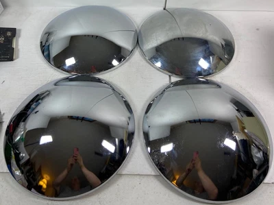$60 • Buy Triple Chrome Plated Baby Moon 10   Hub Caps Deep Dome Profile #5021