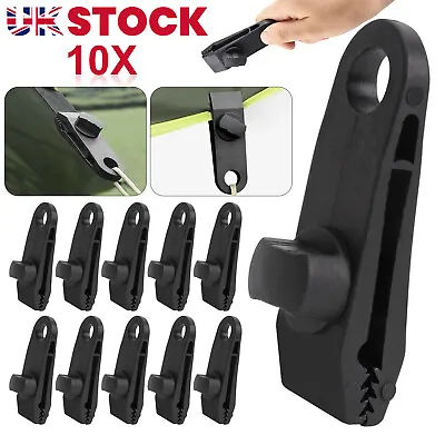 £8.59 • Buy 10PCS Tarp Clips Lock Grip Awning Clamp Set Instant Clip For Camping Canopies UK