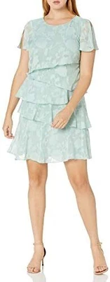 £17.17 • Buy Jessica Howard Women's Butterfly Sleeve Asymmetrical Lasercut Dress