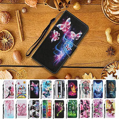 $18.99 • Buy For IPhone 12Mini 12Pro 11 Max XR 7 8Plus Painted Flip Leather Wallet Cover Case