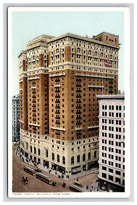 Postcard: NY Hotel McAlpin Street Cars New York New York - Unposted • $6.96