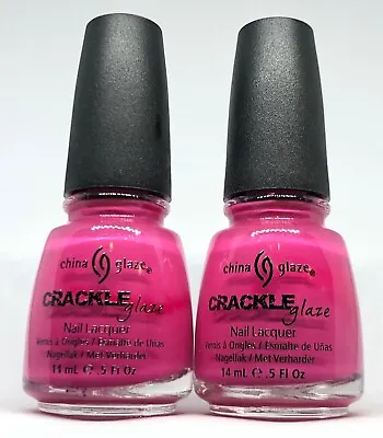 China Glaze Crackle Nail Polish  Broken Hearted 982 Hot Pink Shatter Lacquer • $9