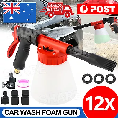 High Pressure Car Foam Gun Wash Washer Lance Soap Spray Bottle Hose Pipe Tool 1L • $15.95