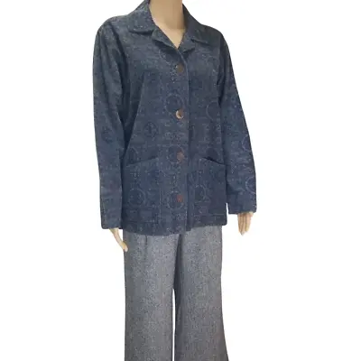 VINTAGE HABITAT CORDUROY JACKET Box Shape Jean Jacket Size Small Medium • $50