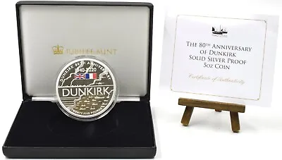 5oz Silver Coin 2021 80th Anniversary Of Dunkirk £25 Alderney Leather BOX + COA • £179.95