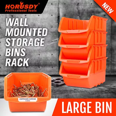 $18.99 • Buy Parts Storage Bins Tool Organizer Rack Box Workshop Tray With Wall Mounted Board
