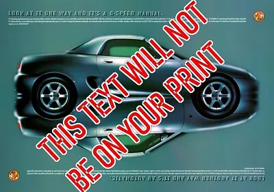 MGF A3 Poster Of Classic Press Advert 42cm By 29.7cm Ilford Galerie 270gsm • £19.95