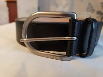 Coach Unisex Black Pebbled Leather Belt 36  90cm • $18.99