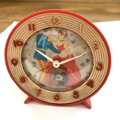 $160.75 • Buy Not Allowed Disney Time Cinderella Wind-Up Table Clock