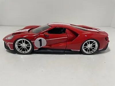 Jada Bigtime Muscle 2017 Ford Gt Red 1:24 Scale Diecast • $24.99