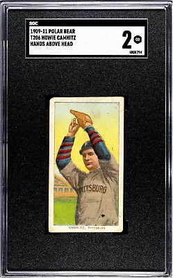 1909-11 T206 Polar Bear HOWIE CAMNITZ (Hands Above Head) SGC 2 • $125