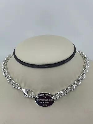 Tiffany & Co. New York Please Return To 925 15” Choker Necklace 52.9g • $31