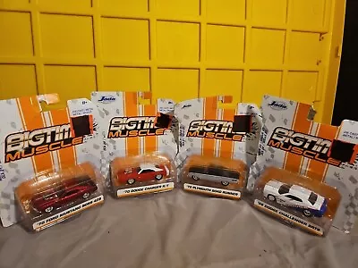 Jada Bigtime Muscle 1/64 Diecast Lot Of 4  Mustang  Challenger  Charger ... • $5
