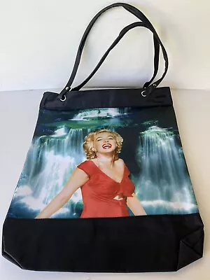 Marilyn Monroe Tote Bag Black Red Dress Handles Zip Pocket Zipper Closer Casual • $20.38