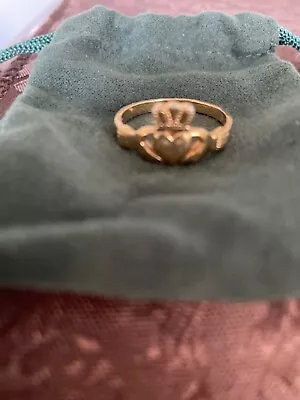 Mens Gold Claddagh Ring Sterling Silver • $20