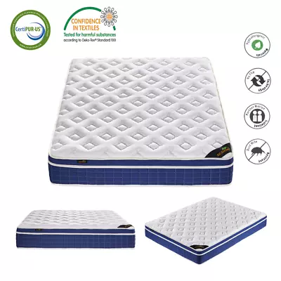 $239.26 • Buy Queen Double King Single Mattress Bed Size Memory Foam Pocket Spring Medium Firm
