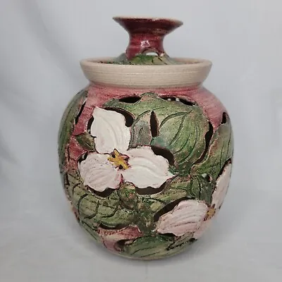 Ester Wilson Greenbrier Resort West Virginia Art Pottery Trillium Lantern • $175