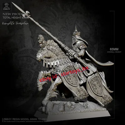 Knight Warrior Unpainted H65mm Resin Model Kit Unassembled Garage Kit GK Figure • $53.48