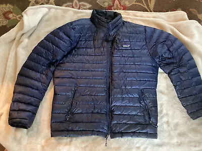 Patagonia Down Jacket Full Zip Mens Size Large Down Sweater Navy STYLE 84674SP20 • $100