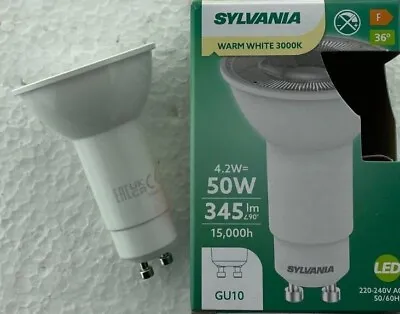 £8.88 • Buy 4.2W GU10 Long Neck LED Bulbs Sylvania 74mm X 50mm Replacement For OLD 9 &11 CFL