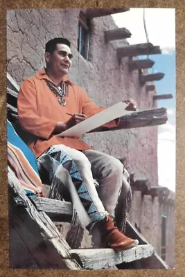 Maria Martinez's Son Popovi Da San Ildefonso Pueblo Pot Pottery AUTOGRA POSTCARD • $100