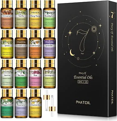 Essential Oils Set (15Pcs 100 Percent Pure 5 Ml (Pack Of 15) • £22.90