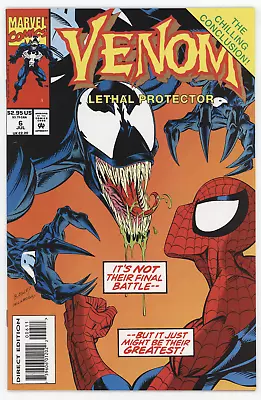 Venom Lethal Protector 6 Marvel 1993 NM Mark Bagley Spider-Man • $38.50