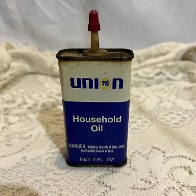Union Oil 76 Handy Oiler Can Household Oil Tin Used 4 Oz Cap • $29