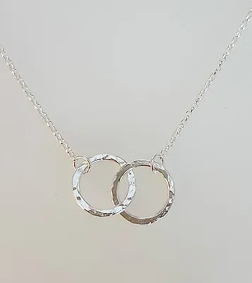 Sterling Silver Interlocking Links Necklace Karmaeternity Friends • £16