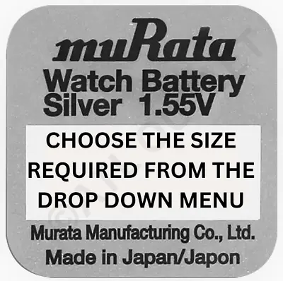 Murata Silver Oxide Mercury Free Watch Battery - VARIOUS SIZES • £3.60