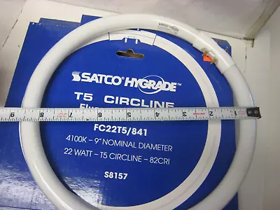 Satco FC22T5/841 Fluorescent 9 Inch Circline 22W T5 4-Pin 2GX13 4100K Cool White • $12.68