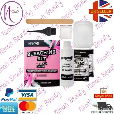 Renbow Crazy Color Hair Dye Bleach Home Kit Peroxide Colour • £8.99