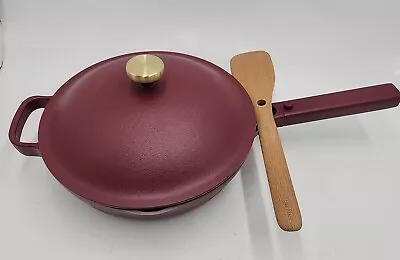 NEW Our Place Always Pan Burgundy Bordeaux 2.6Qt W/Lid Spatula Steamer Basket • $89.99